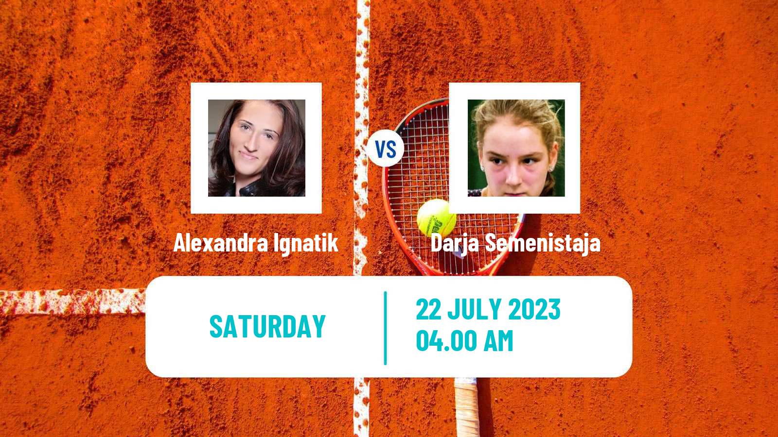 Tennis ITF W60 Olomouc Women Alexandra Ignatik - Darja Semenistaja