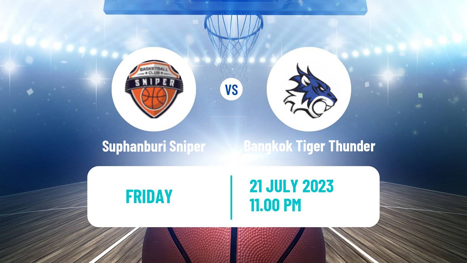 Basketball Thai TBL Suphanburi Sniper - Bangkok Tiger Thunder
