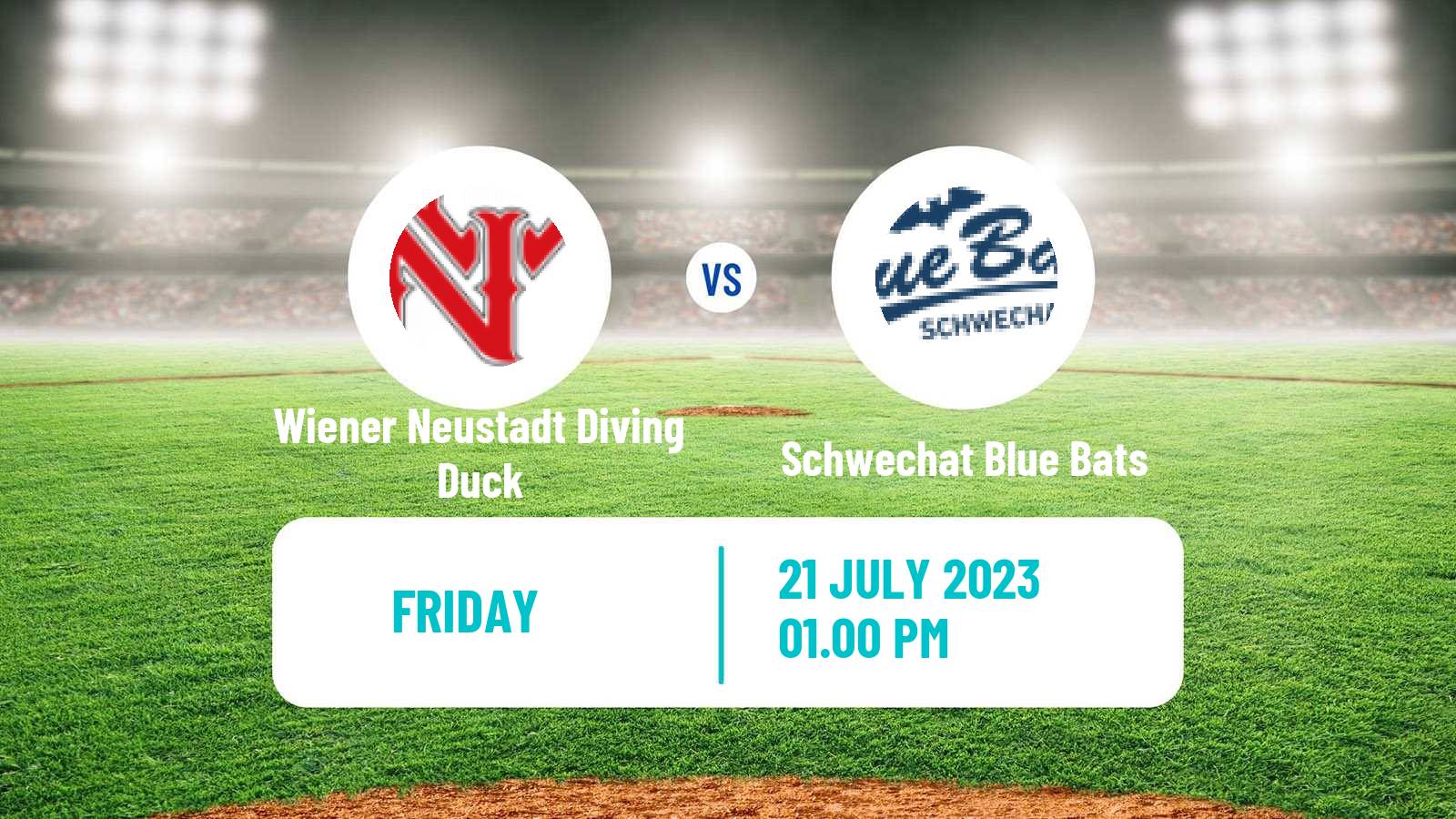 Baseball Austrian Bundesliga Baseball Wiener Neustadt Diving Duck - Schwechat Blue Bats