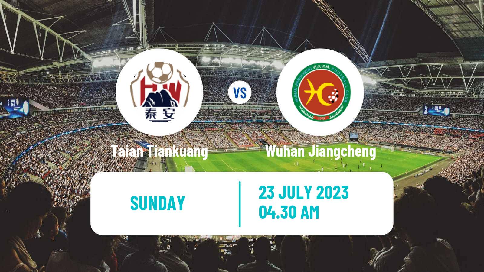 Soccer Chinese Yi League Taian Tiankuang - Wuhan Jiangcheng