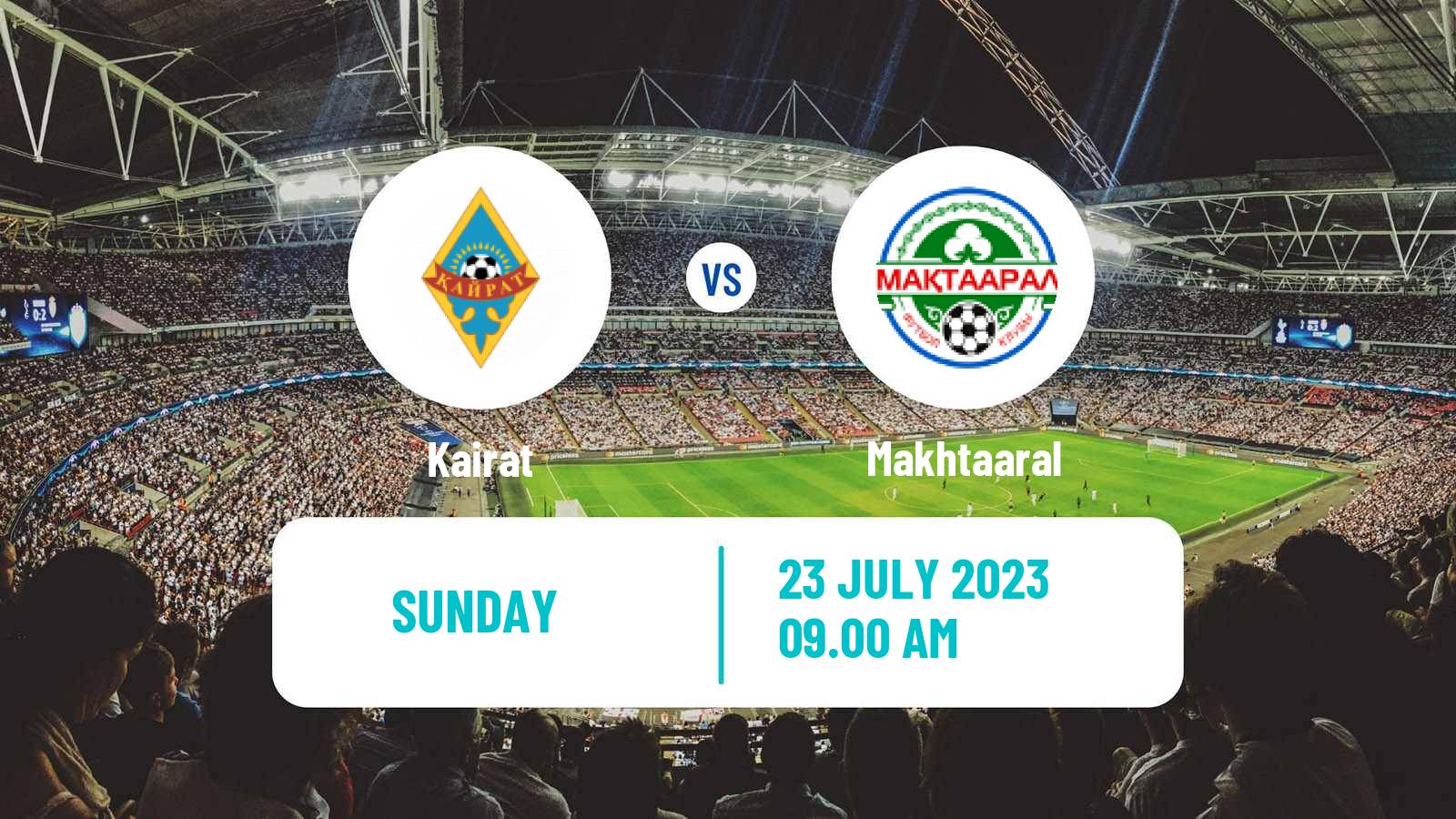 Soccer Kazakh Premier League Kairat - Makhtaaral