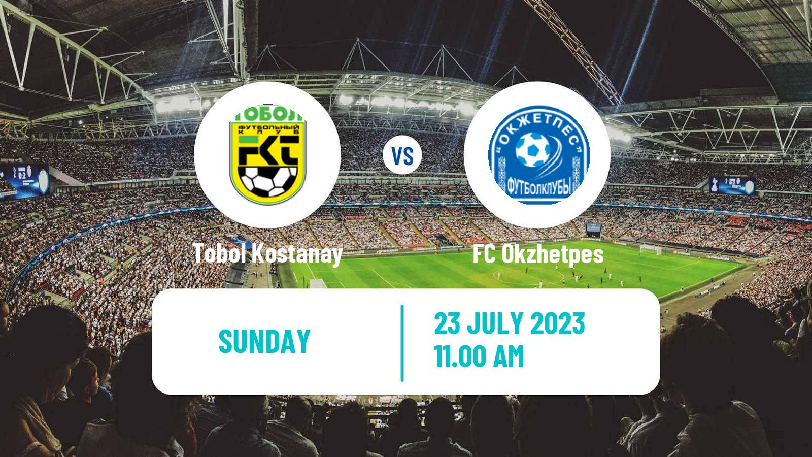 Soccer Kazakh Premier League Tobol Kostanay - Okzhetpes