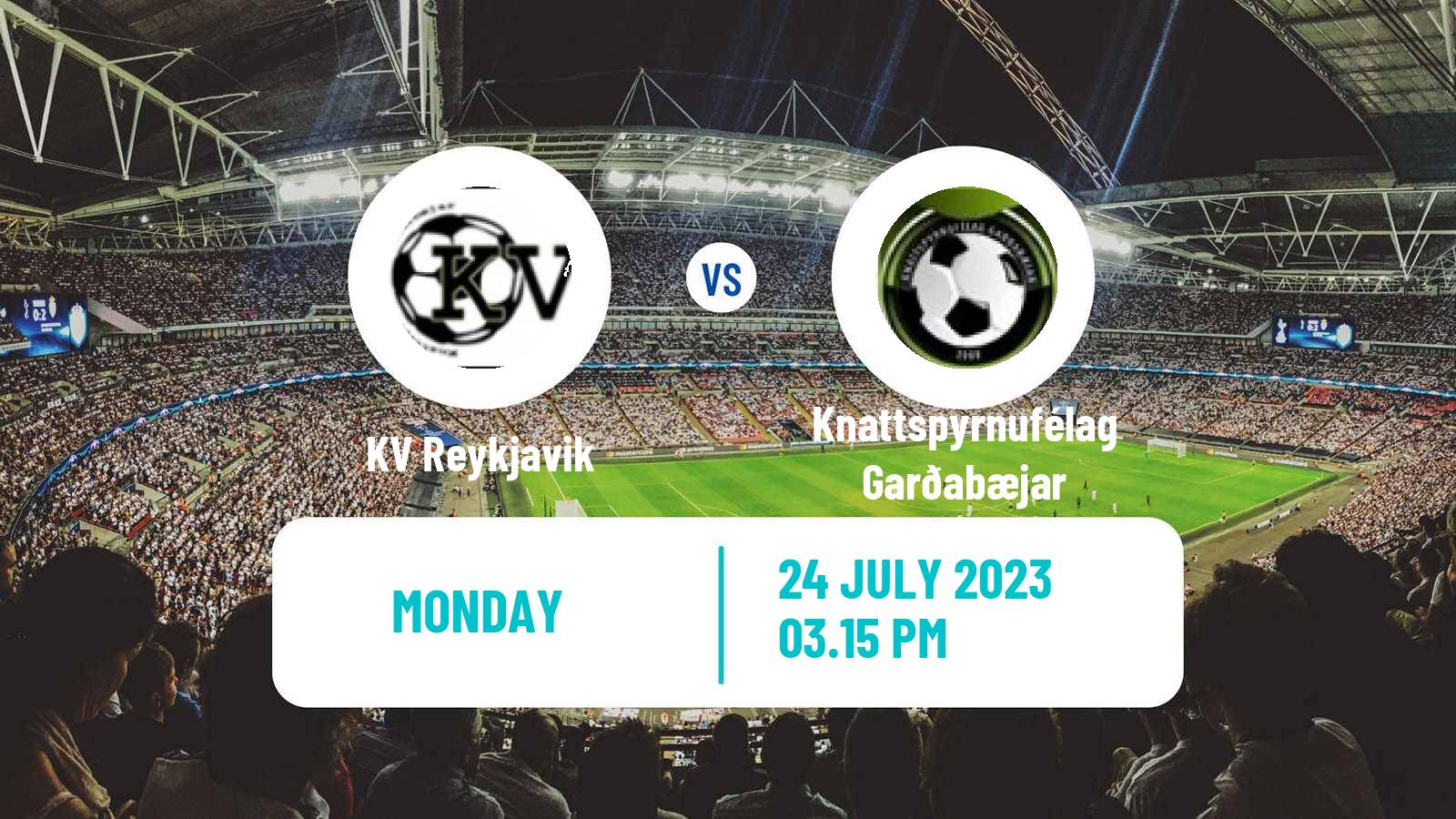 Soccer Icelandic Division 2 KV Reykjavik - Knattspyrnufélag Garðabæjar