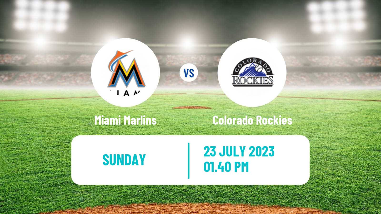 Baseball MLB Miami Marlins - Colorado Rockies