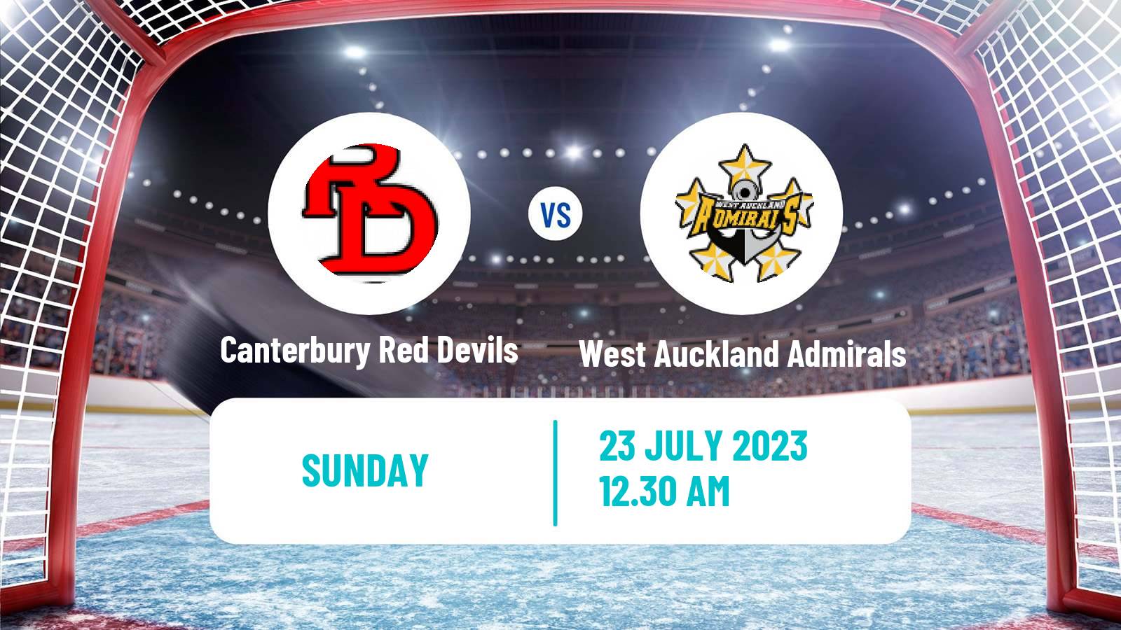 Hockey New Zealand NZIHL Canterbury Red Devils - West Auckland Admirals