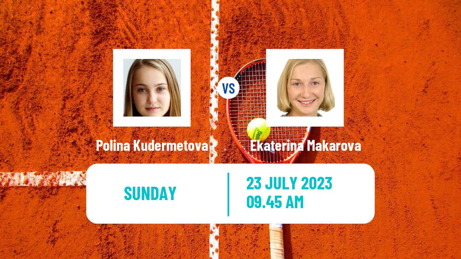 Tennis WTA Hamburg Polina Kudermetova - Ekaterina Makarova
