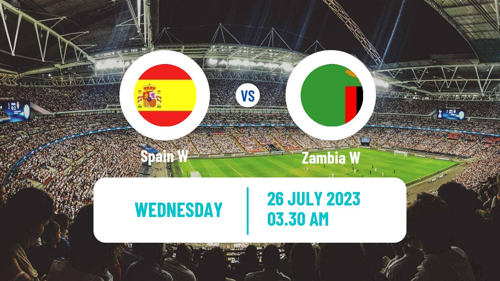 Soccer FIFA World Cup Women Spain W - Zambia W