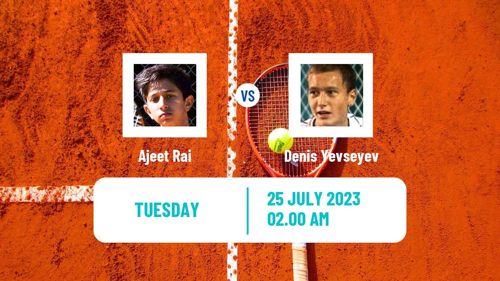 Tennis Astana Challenger Men Ajeet Rai - Denis Yevseyev