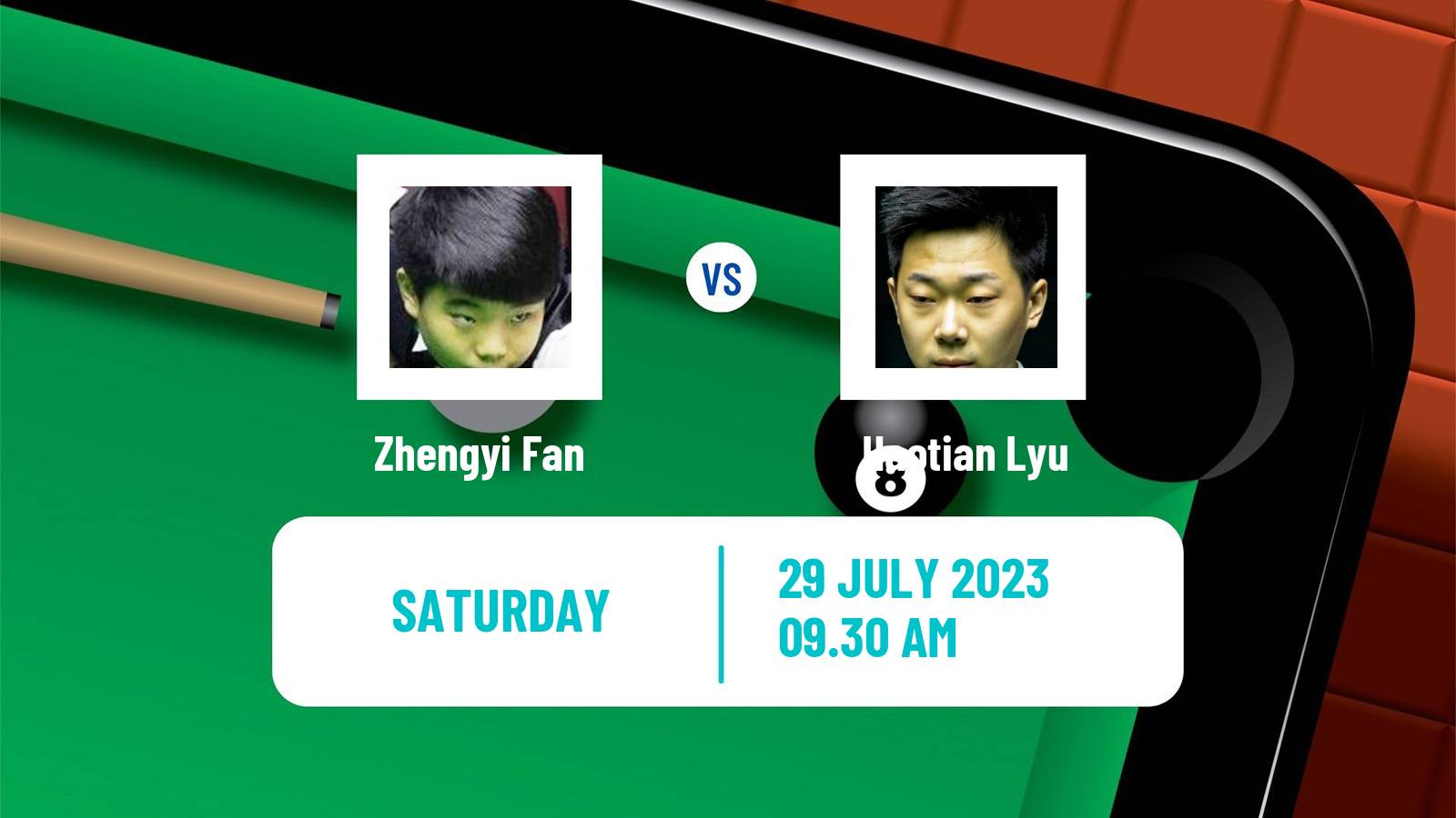 Snooker European Masters Zhengyi Fan - Haotian Lyu