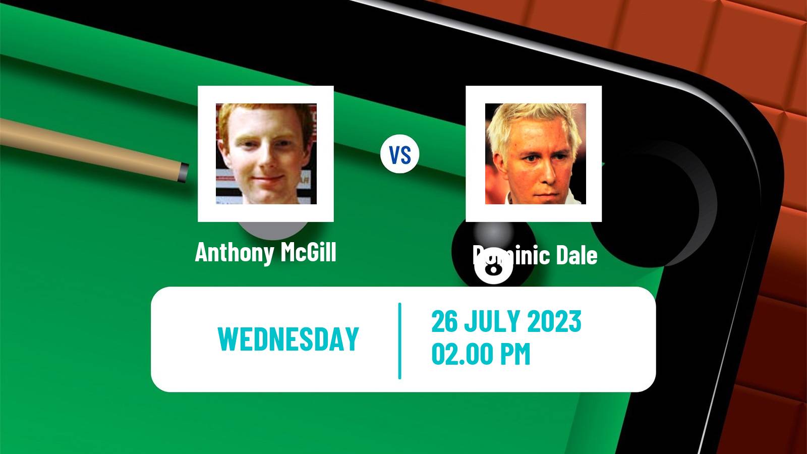 Snooker European Masters Anthony McGill - Dominic Dale