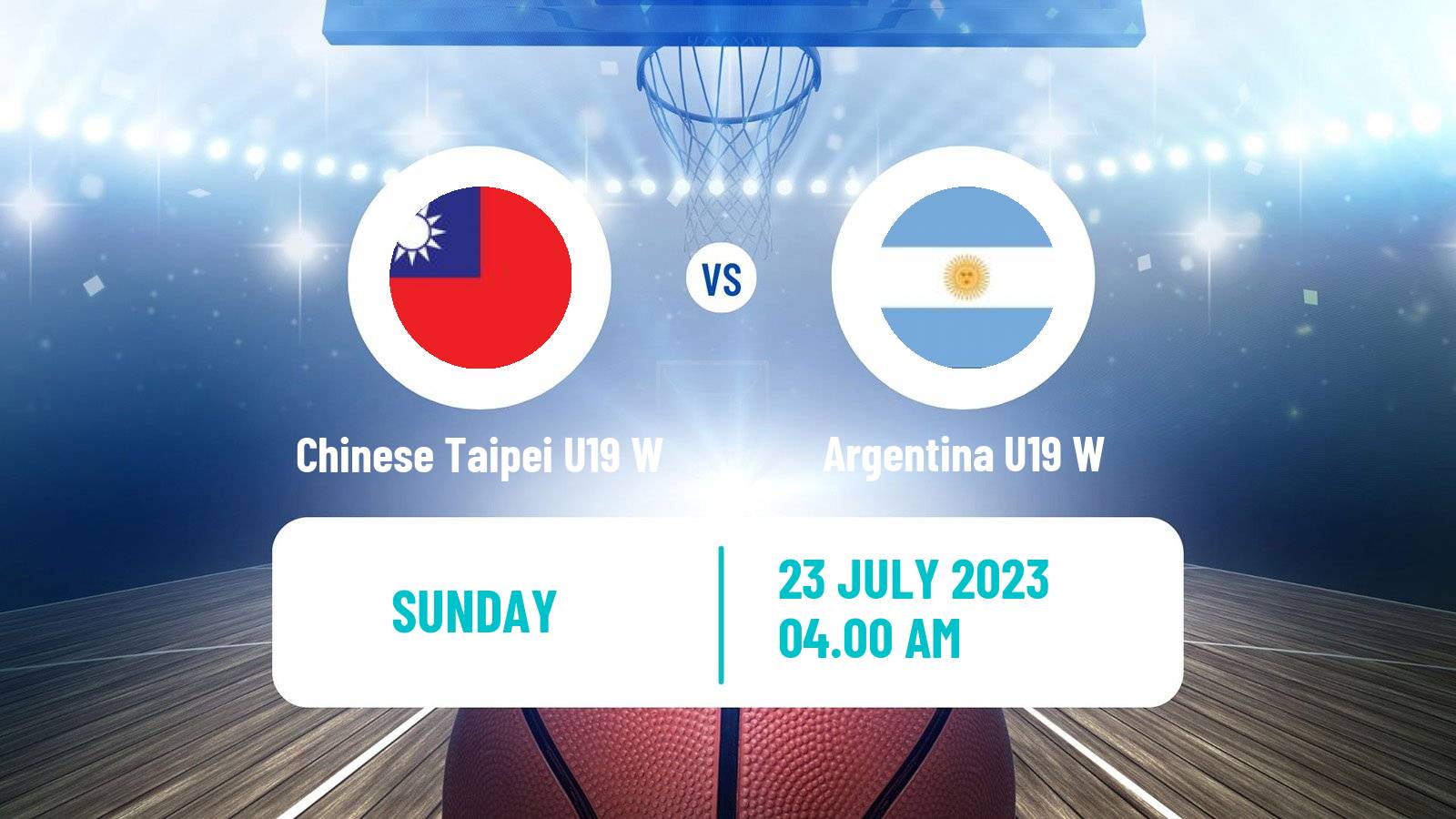 Basketball World Championship U19 Basketball Women Chinese Taipei U19 W - Argentina U19 W