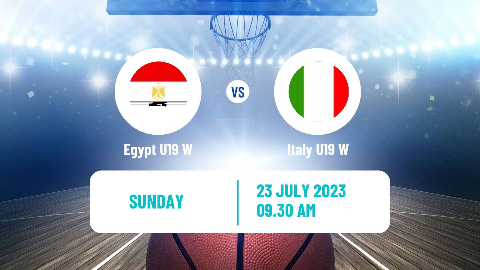 Basketball World Championship U19 Basketball Women Egypt U19 W - Italy U19 W