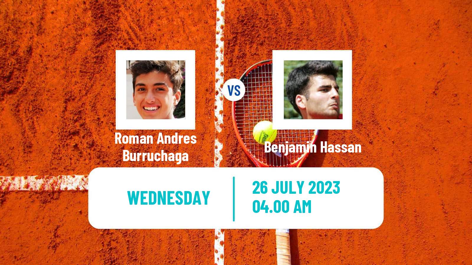 Tennis Verona Challenger Men Roman Andres Burruchaga - Benjamin Hassan