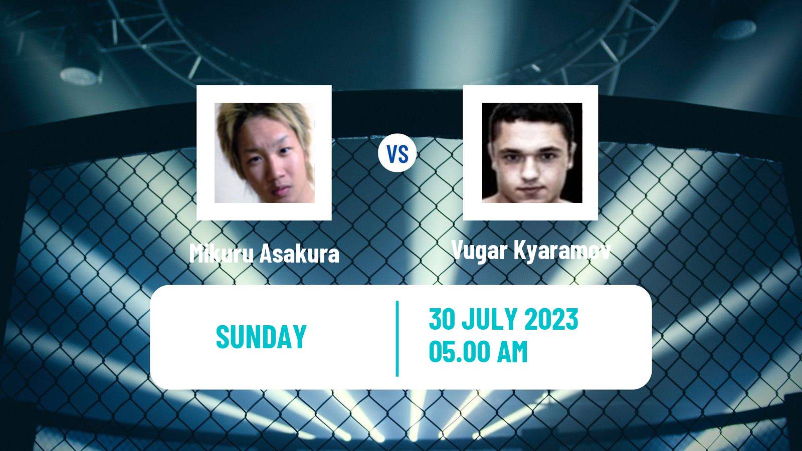 MMA Featherweight Rizin Men Mikuru Asakura - Vugar Kyaramov
