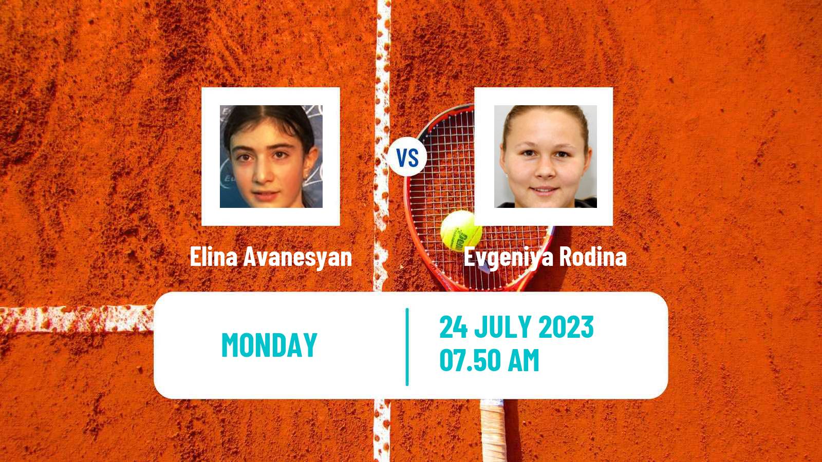Tennis WTA Lausanne Elina Avanesyan - Evgeniya Rodina