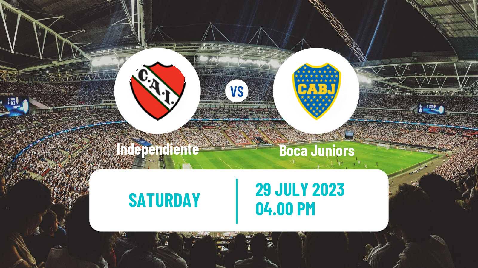 Soccer Argentinian Liga Profesional Independiente - Boca Juniors