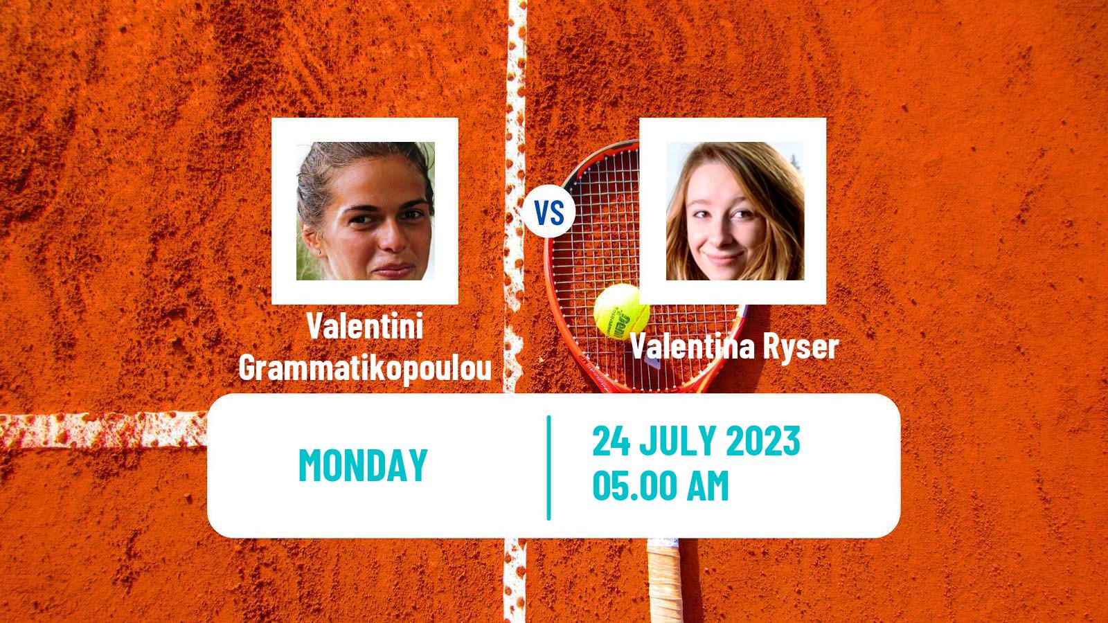 Tennis WTA Lausanne Valentini Grammatikopoulou - Valentina Ryser