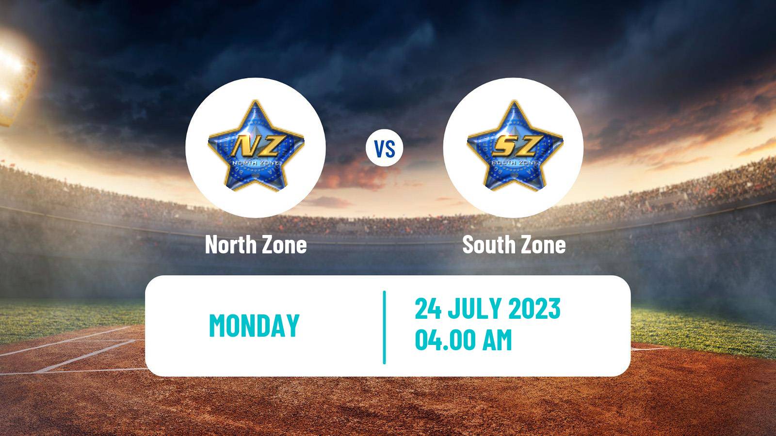 Cricket Deodhar Trophy North Zone - South Zone