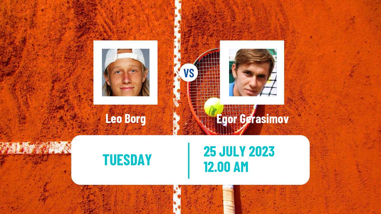 Tennis Astana Challenger Men Leo Borg - Egor Gerasimov