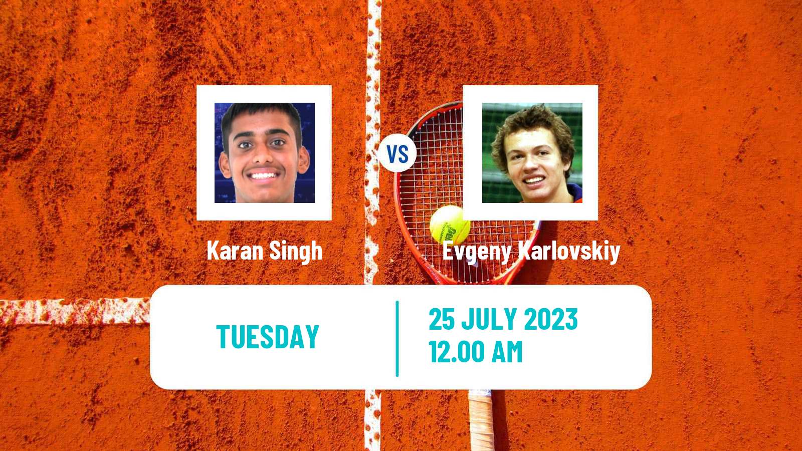 Tennis Astana Challenger Men Karan Singh - Evgeny Karlovskiy