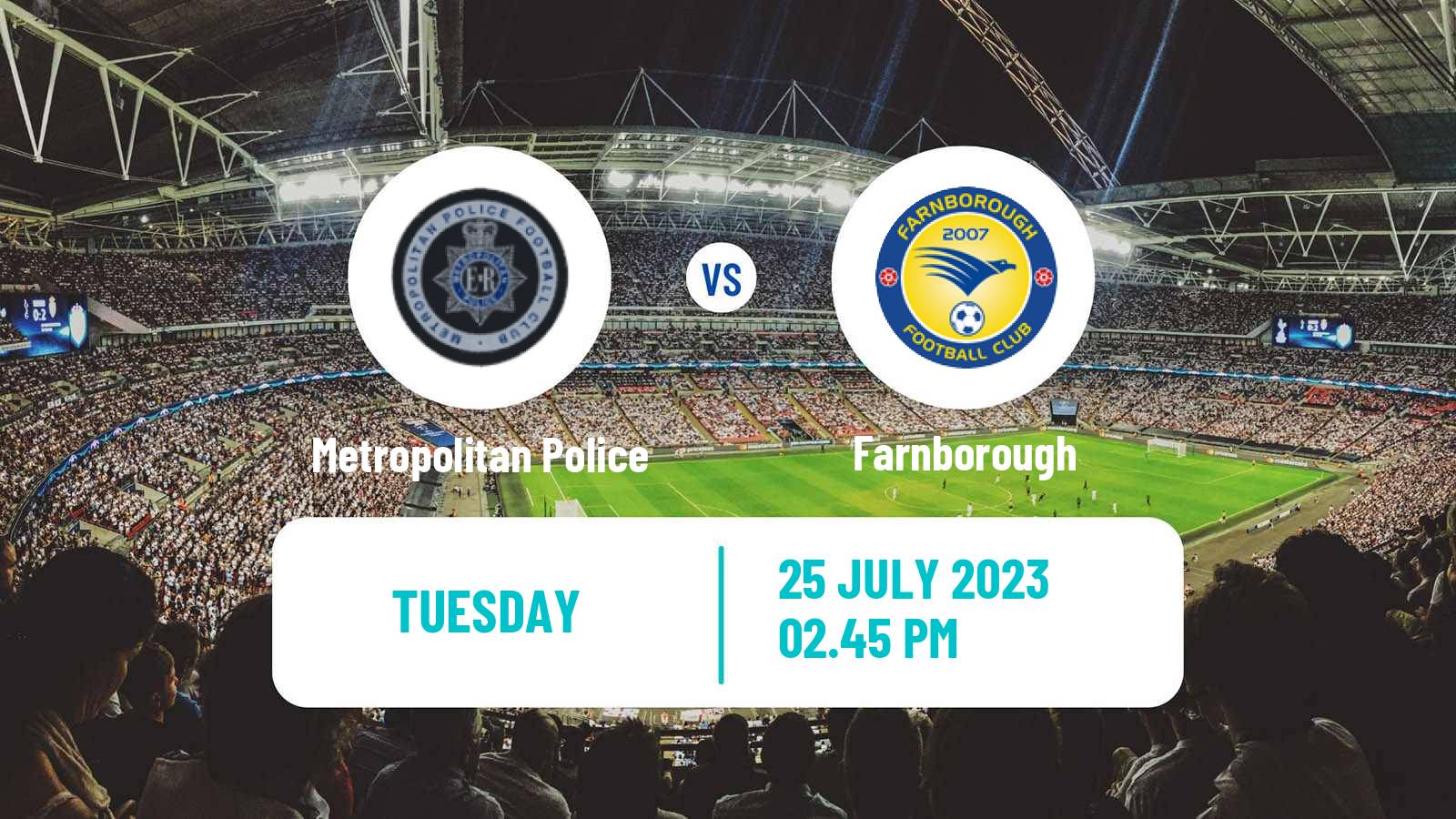 Soccer Club Friendly Metropolitan Police - Farnborough