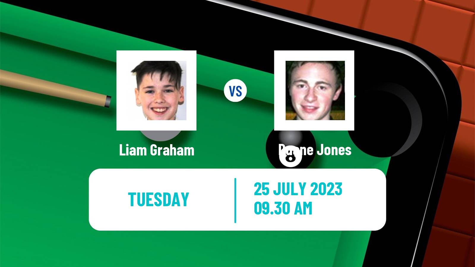 Snooker European Masters Liam Graham - Duane Jones