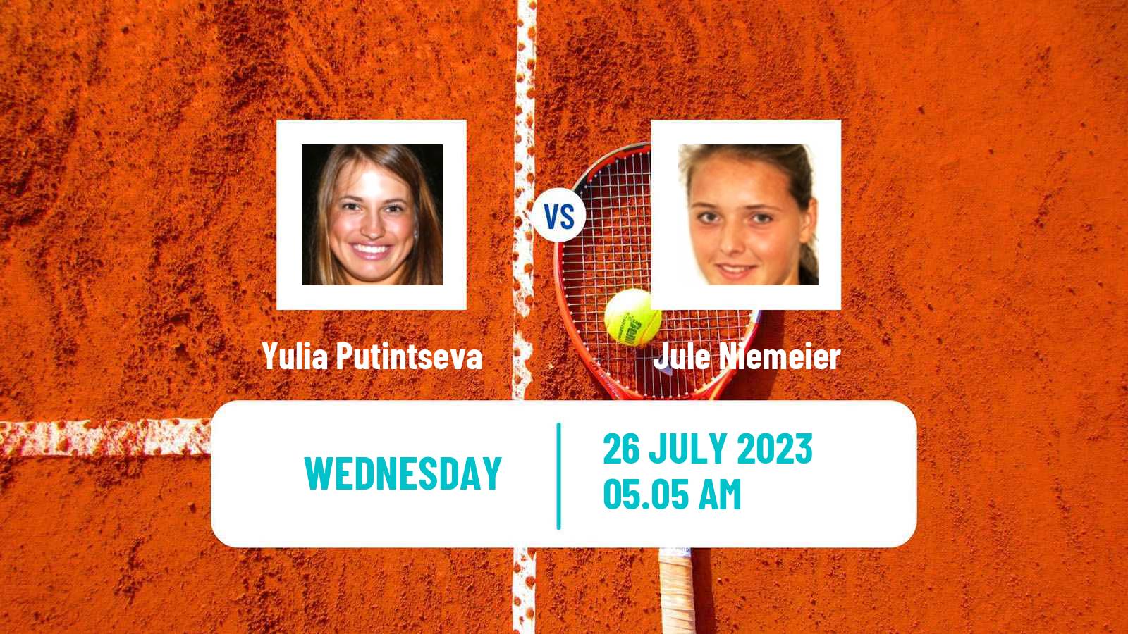 Tennis WTA Hamburg Yulia Putintseva - Jule Niemeier