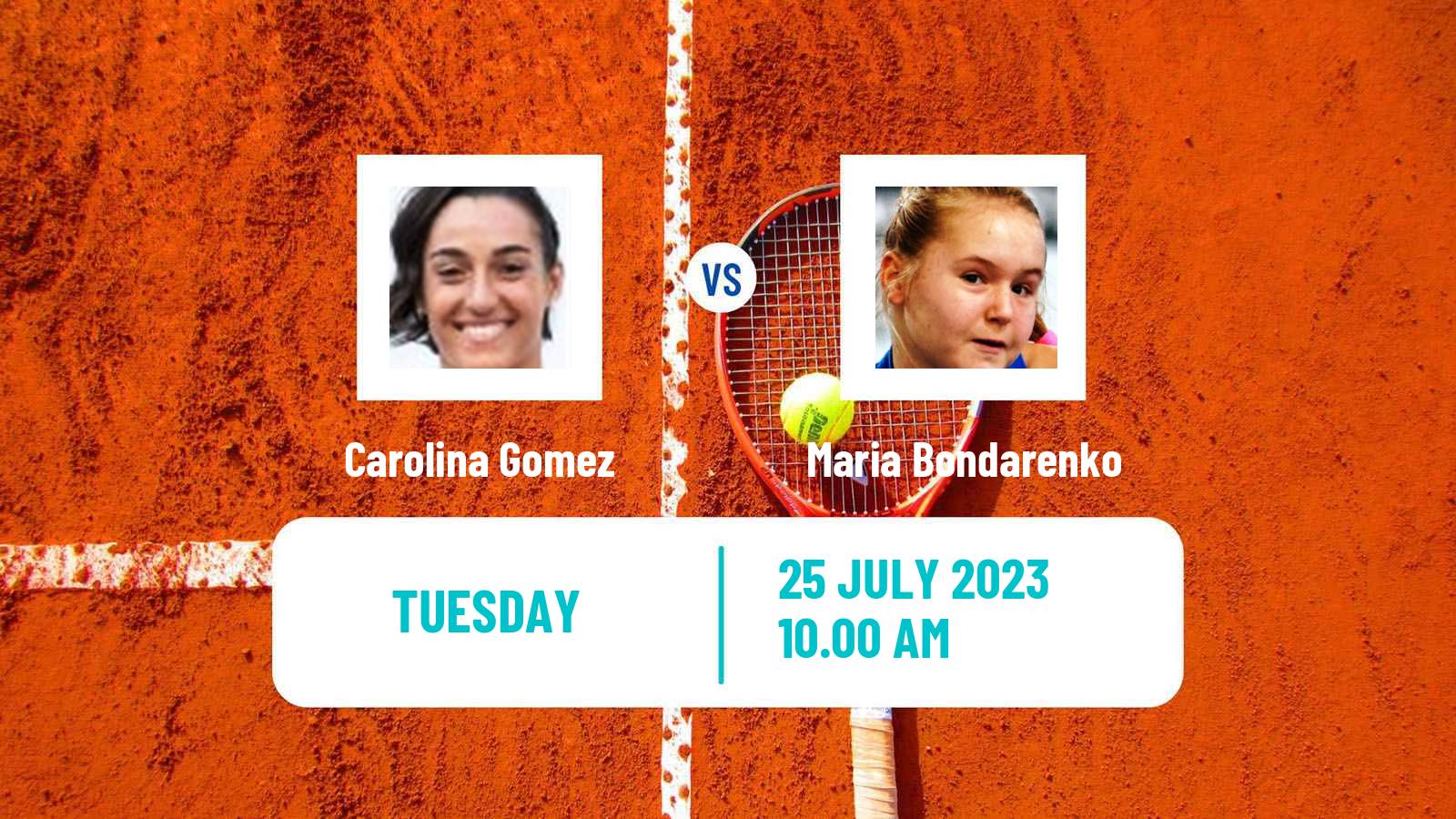 Tennis ITF W25 El Espinar Segovia Women Carolina Gomez - Maria Bondarenko