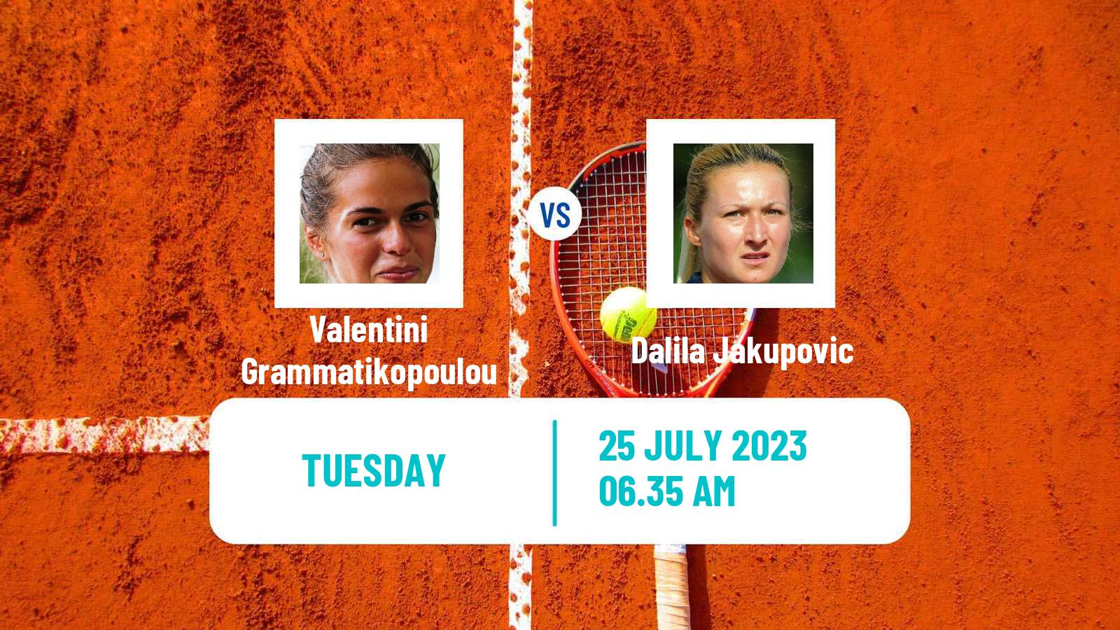 Tennis WTA Lausanne Valentini Grammatikopoulou - Dalila Jakupovic