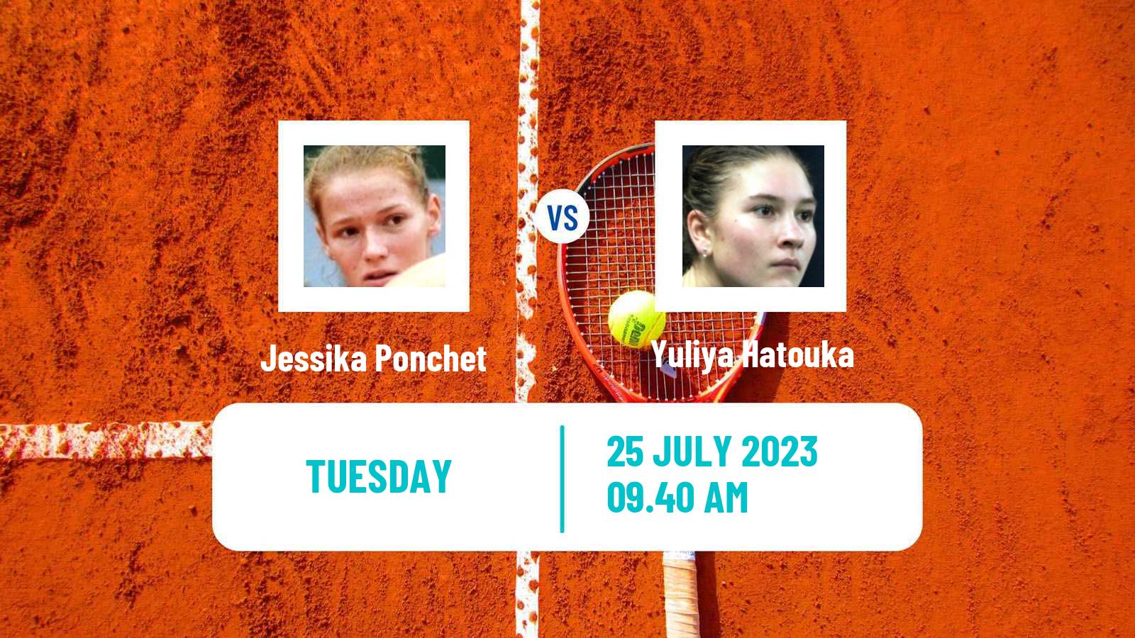 Tennis WTA Warsaw Jessika Ponchet - Yuliya Hatouka