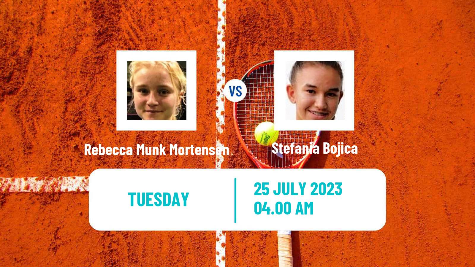 Tennis ITF W15 Vejle Women Rebecca Munk Mortensen - Stefania Bojica