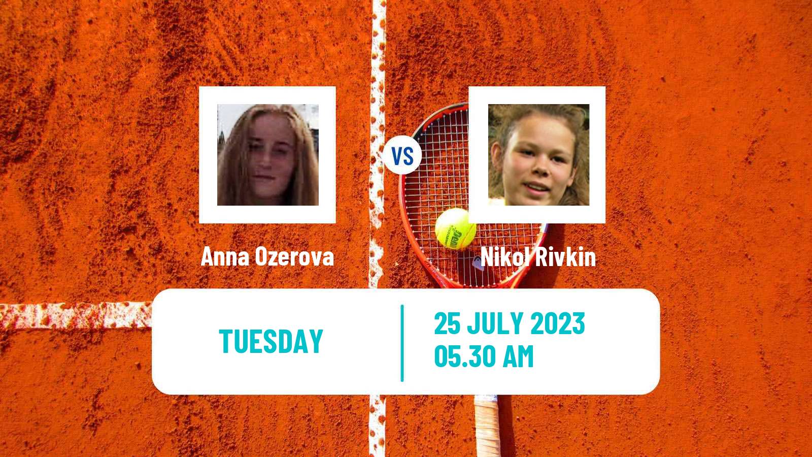 Tennis ITF W15 Vejle Women Anna Ozerova - Nikol Rivkin