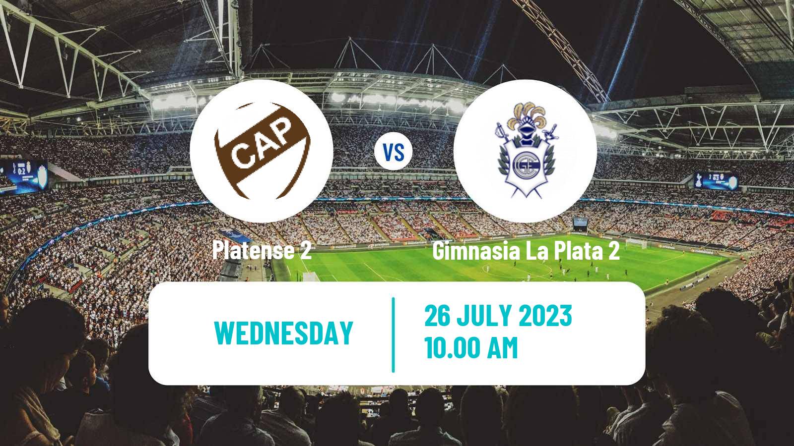 Soccer Argentinian Reserve League Platense 2 - Gimnasia La Plata 2