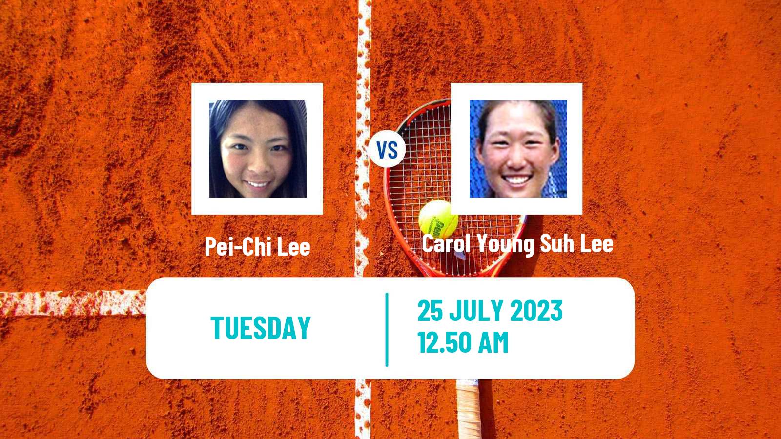 Tennis WTA Billie Jean King Cup Group II Pei-Chi Lee - Carol Young Suh Lee