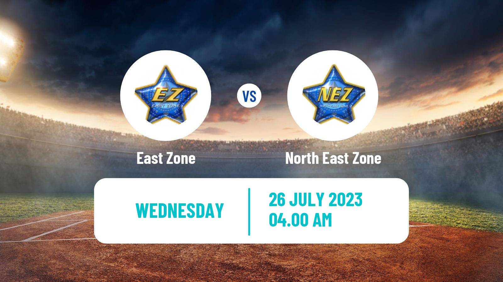 Cricket Deodhar Trophy East Zone - North East Zone