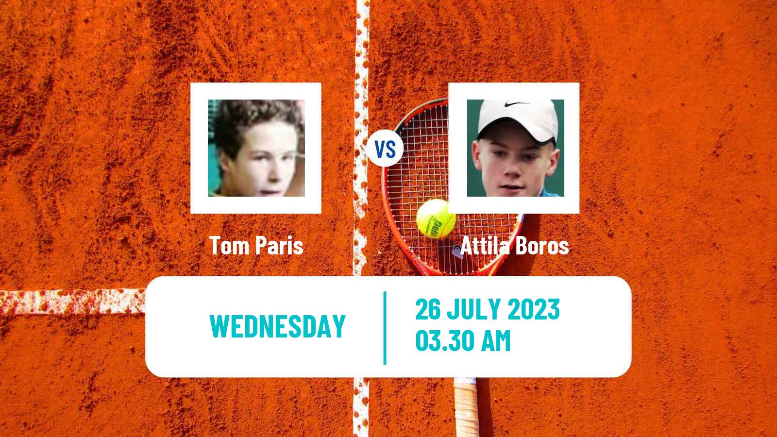 Tennis ITF M15 Novi Sad Men Tom Paris - Attila Boros