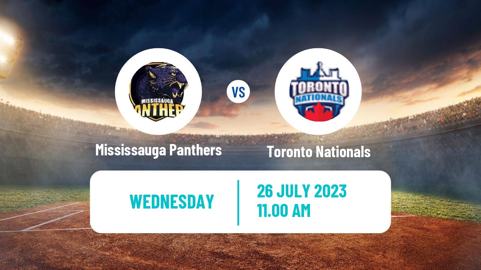 Cricket Canadian Global T20 Mississauga Panthers - Toronto Nationals