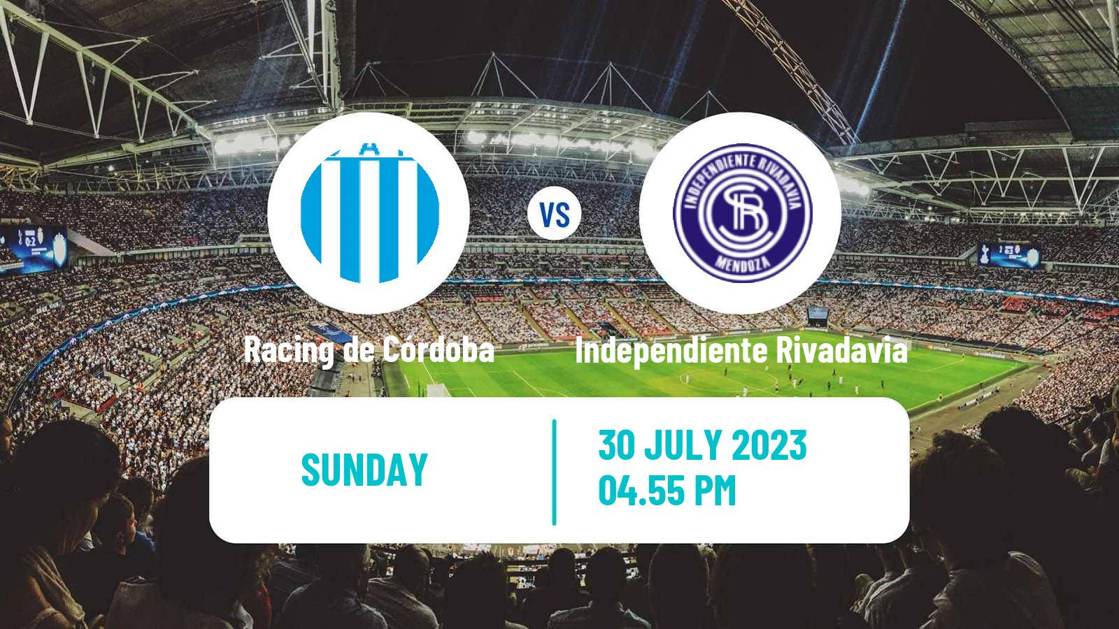 Soccer Argentinian Primera Nacional Racing de Córdoba - Independiente Rivadavia