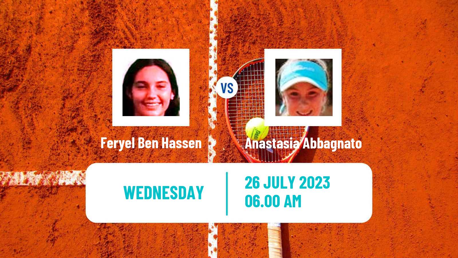 Tennis ITF W15 Monastir 25 Women 2023 Feryel Ben Hassen - Anastasia Abbagnato