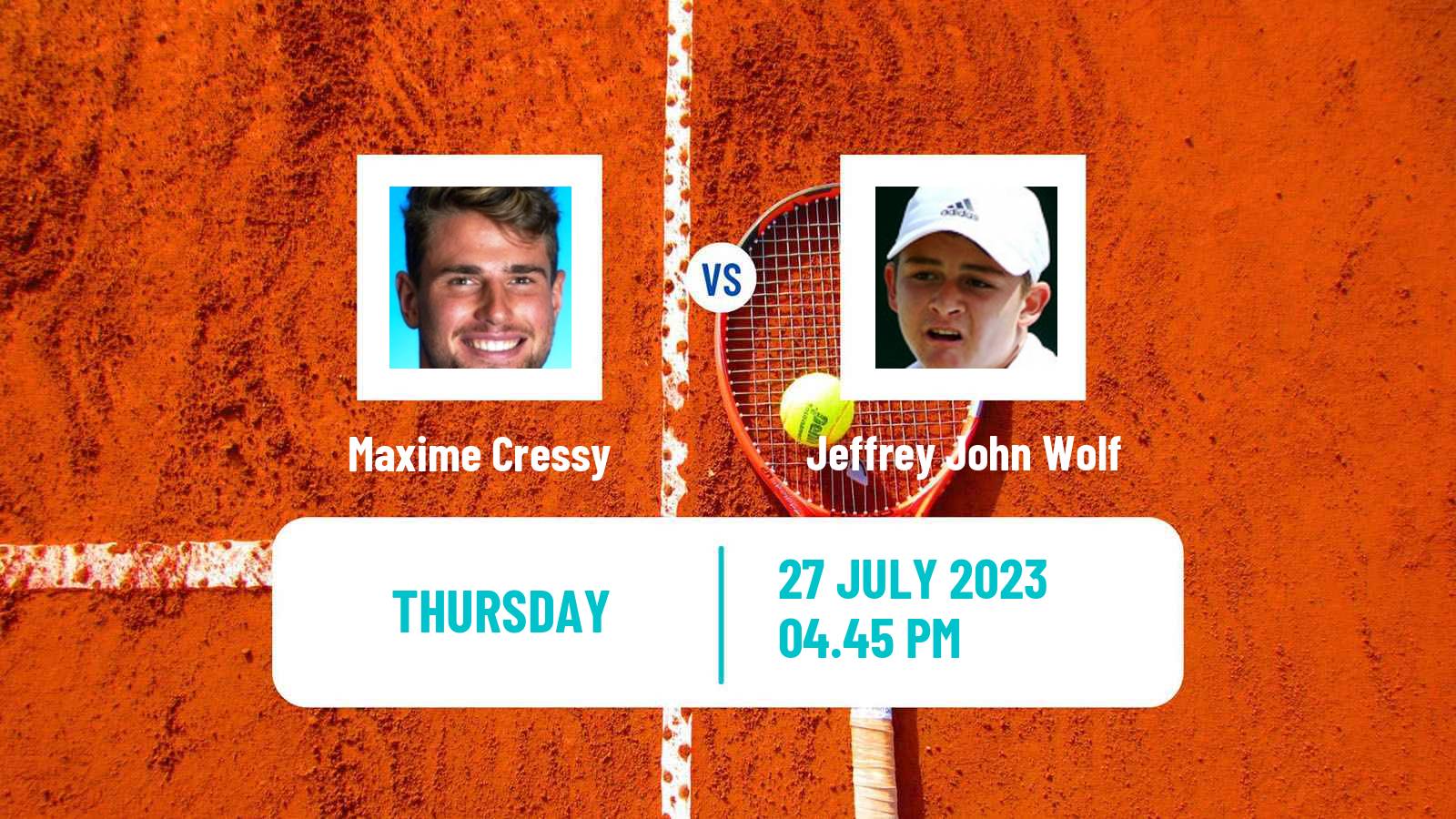 Tennis ATP Atlanta Maxime Cressy - Jeffrey John Wolf