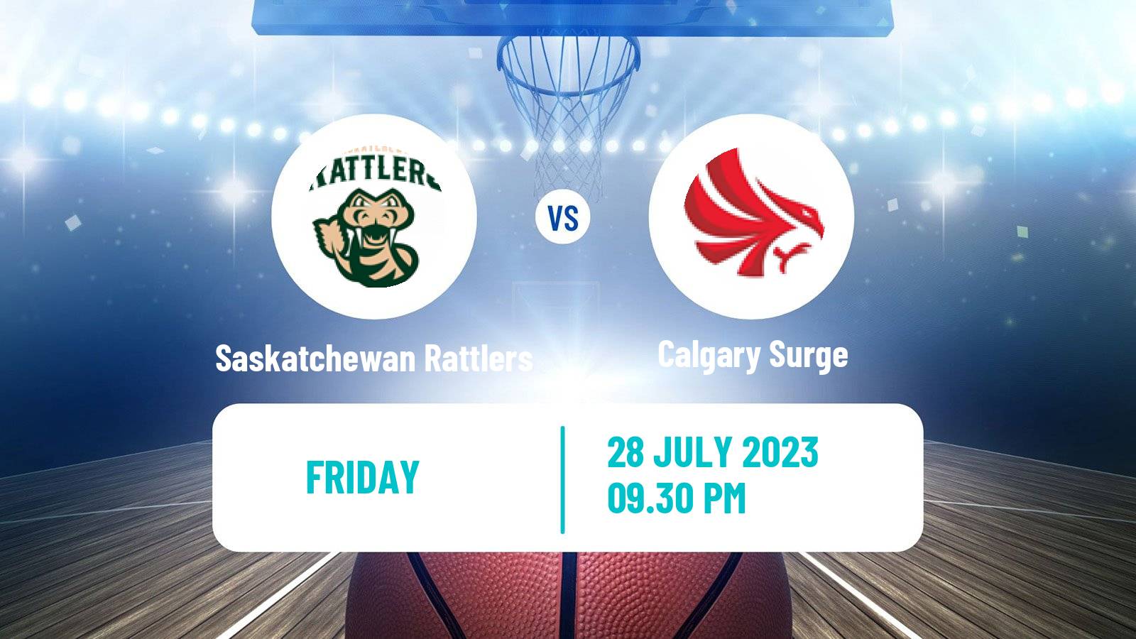 Basketball Canadian CEBL Saskatchewan Rattlers - Calgary Surge