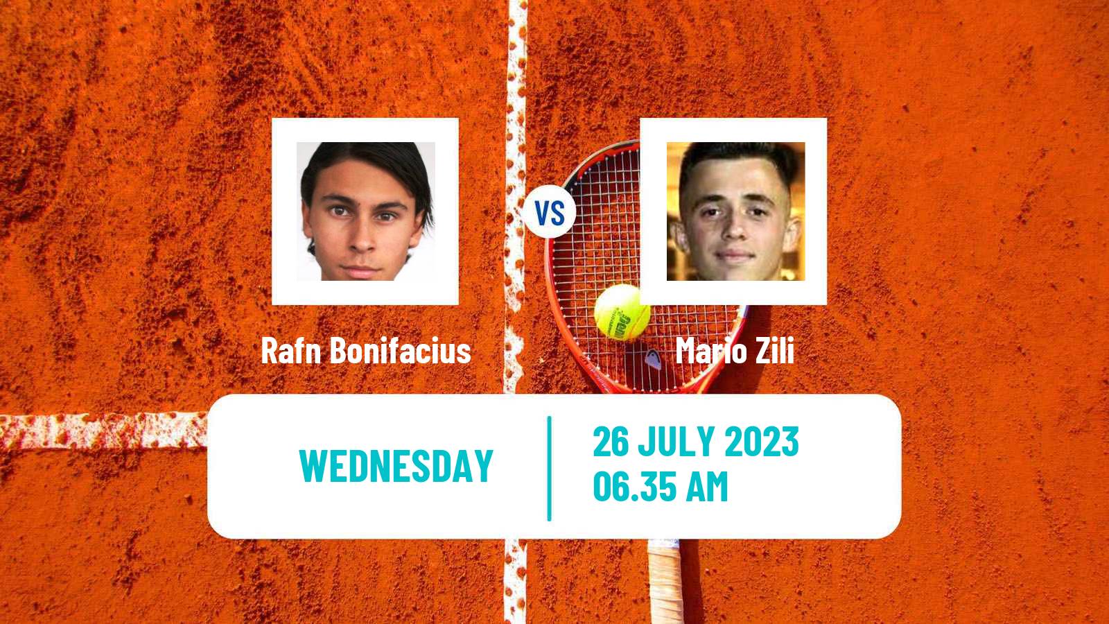 Tennis Davis Cup Group IV Rafn Bonifacius - Mario Zili