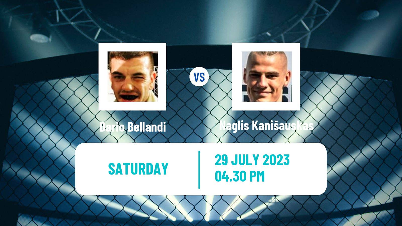MMA Middleweight Cage Warriors Men Dario Bellandi - Naglis Kanišauskas