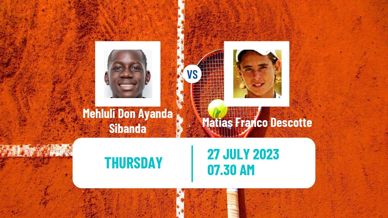 Tennis ITF M25 Brazzaville 2 Men Mehluli Don Ayanda Sibanda - Matias Franco Descotte