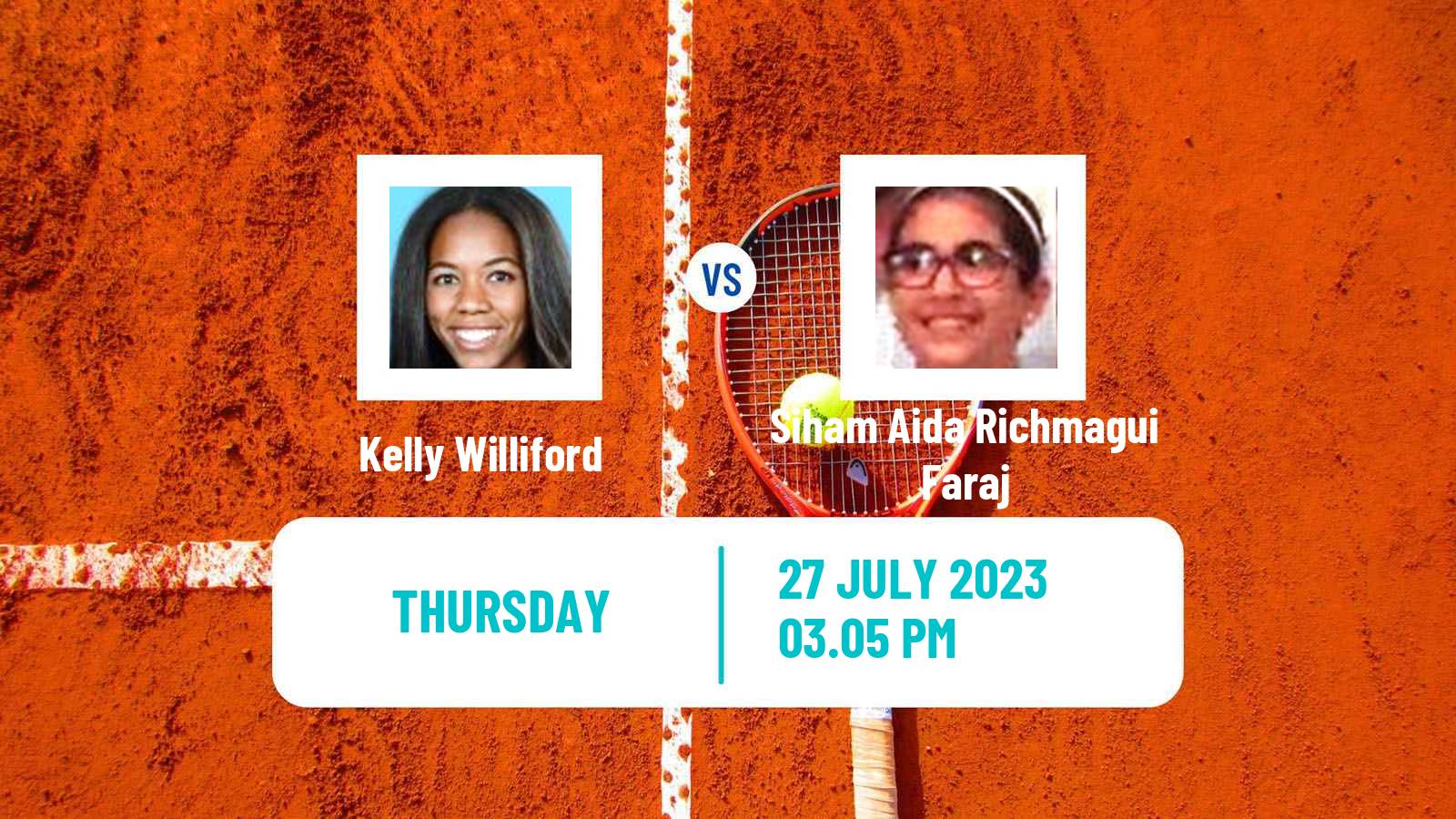 Tennis WTA Billie Jean King Cup Group II Kelly Williford - Siham Aida Richmagui Faraj