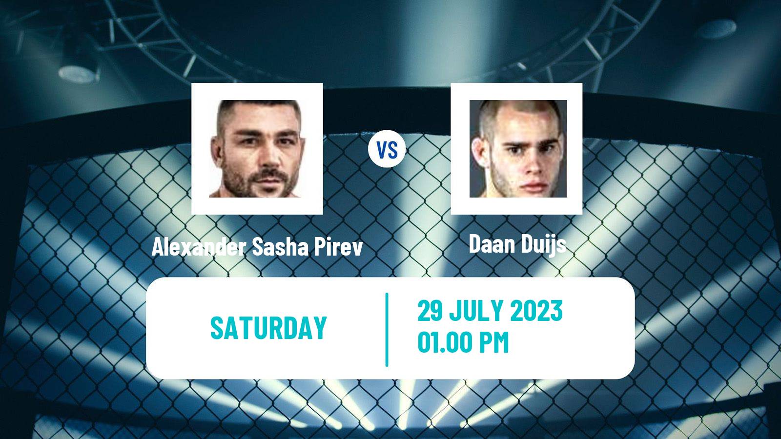 MMA Catchweight Cage Warriors Men Alexander Sasha Pirev - Daan Duijs