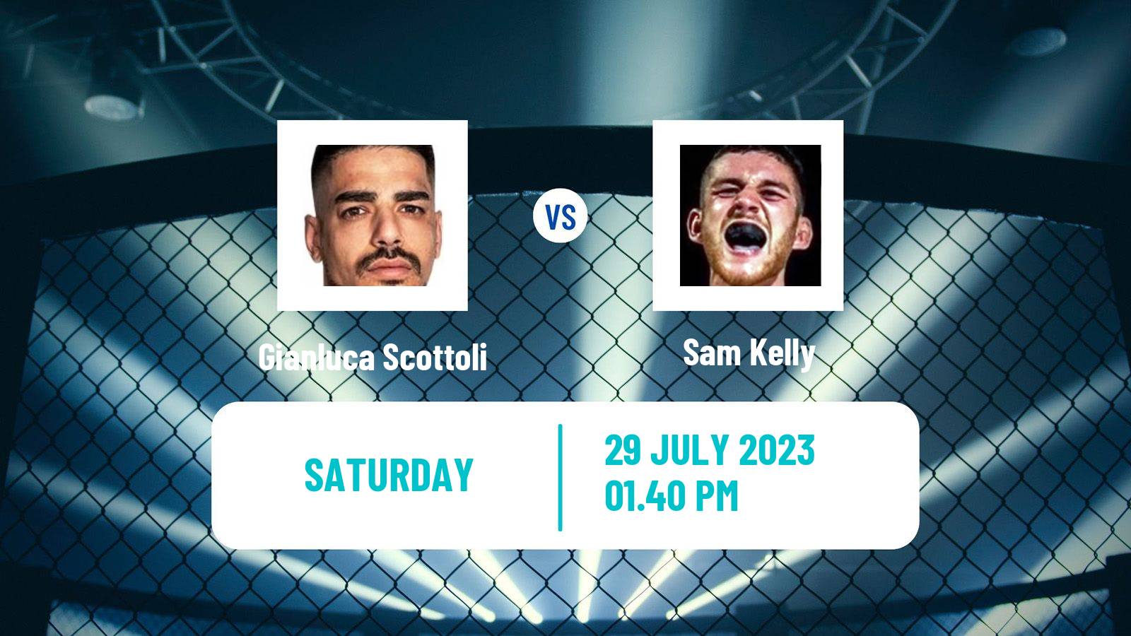 MMA Bantamweight Cage Warriors Men Gianluca Scottoli - Sam Kelly