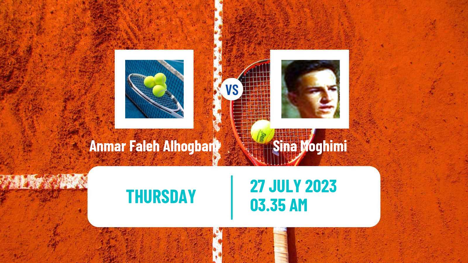 Tennis Davis Cup Group III Anmar Faleh Alhogbani - Sina Moghimi