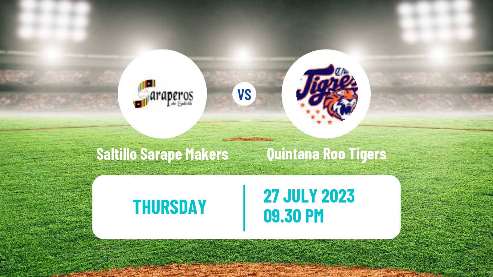 Baseball LMB Saltillo Sarape Makers - Quintana Roo Tigers