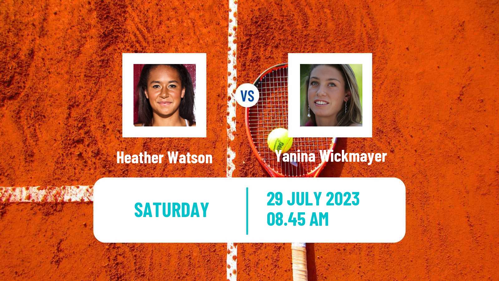 Tennis WTA Warsaw Heather Watson - Yanina Wickmayer
